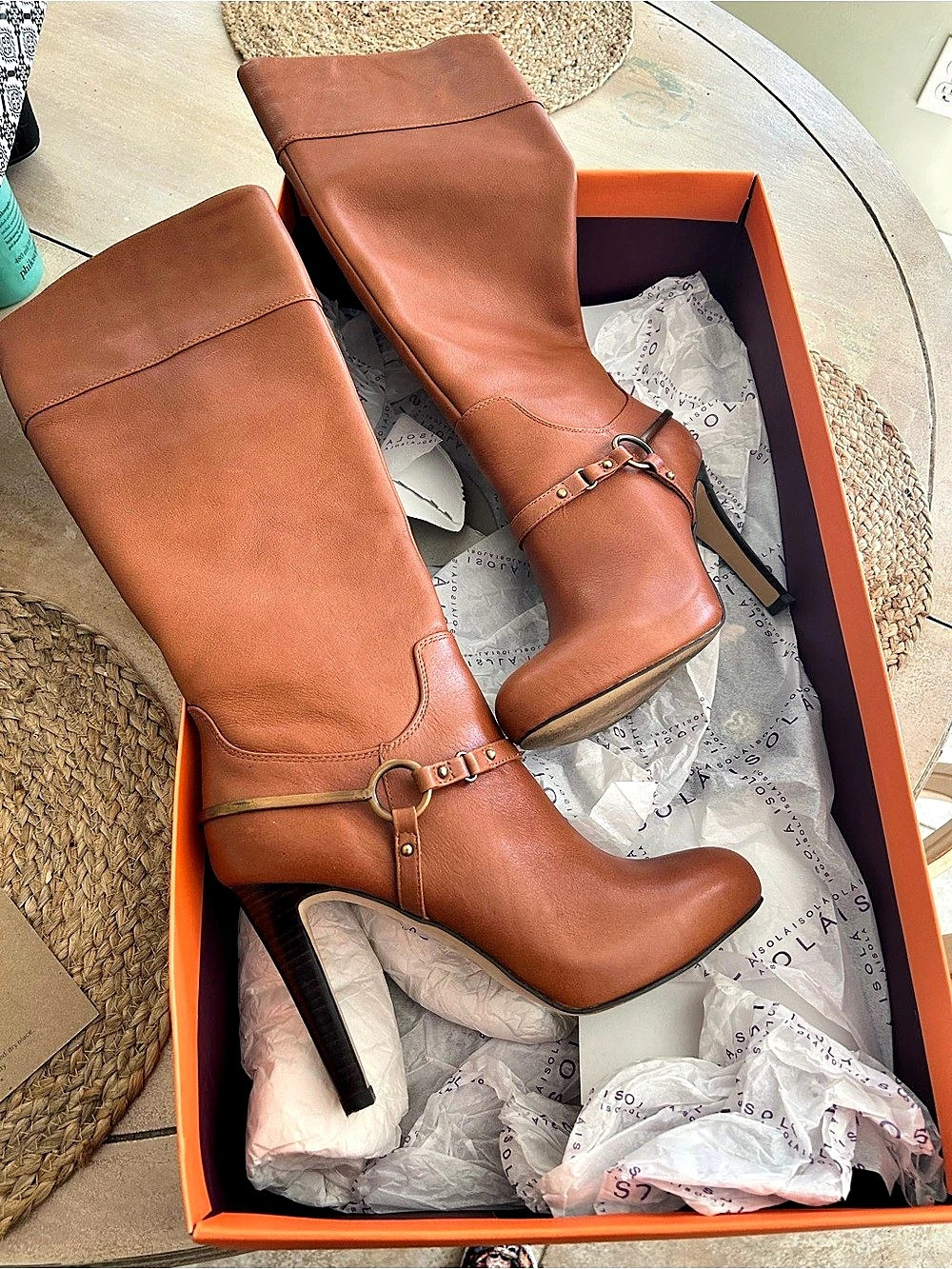 Isola Emma Heeled Boots in Brown US 9 Like New